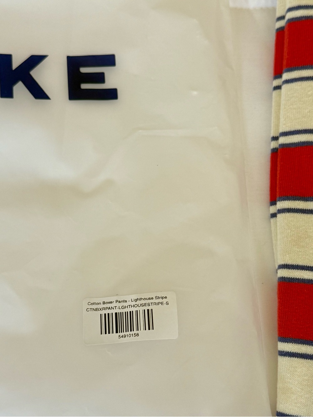 Parke Coastal Cotton Boxer Pants Lighthouse Stripe - Picture 5 of 6